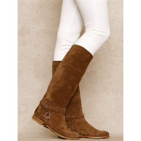 ralph lauren tall boots suede.